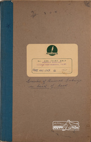 Minute Book, Minute Book No. 4, Women's Auxiliary, Eltham War Memorial Trust, 14 May 1959 to 12 August 1965