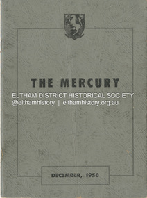Magazine, Eltham High School, The Mercury, December 1956