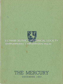 Magazine, Eltham High School, The Mercury, December 1957