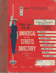 Book, Universal Business Directories (Aust.) Pty. Ltd, Universal De Luxe Streets Directory of Melbourne & Suburbs; Sixth Edition, 1960
