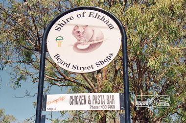 Photograph, Sign, Shire of Eltham, Beard Street Shops, c.1992