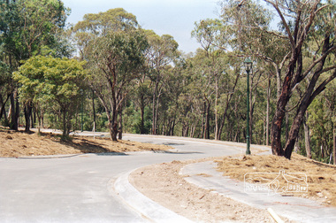 Photograph, Looking south along Nerreman Gateway from opposite Catalina Court, Eltham, c.1992, 1992c