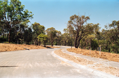Photograph, Looking south along Nerreman Gateway from opposite Catalina Court, Eltham, c.1992, 1992c