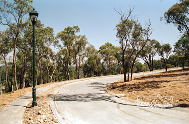 Photograph, Looking northwest along Nerreman Gateway towards Catalina Court, Eltham, c.1992, 1992c