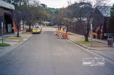 Photograph, Footpath upgrade works, Pryor Street, Eltham, c.1986, 1986c