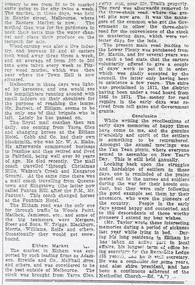 Photocopy, Eltham Reminiscences by R. D. Taylor The early days, second instalment. Advertiser 9 September 1932, page 6