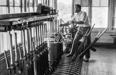 Photograph, George Coop, Box Hill Signal Box, c.Feb.1964