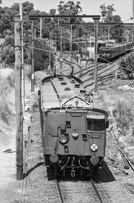 Photograph, George Coop, Single carriage Tait (Red Rattler) train departing Eltham Station for Hurstbridge, c.1980, 1980