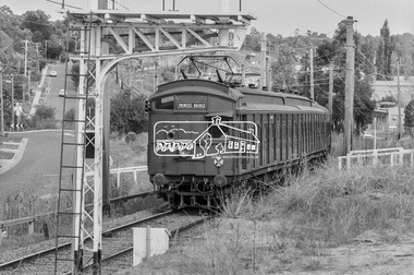 Photograph, George Coop, Princes Bridge bound Tait (Red Rattler) train approaching Greensborough Station, March 1980, 1980