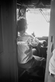 Photograph, George Coop, Interior of the driver's cabin of a Tait (Red Rattler) train, 6 December 1980, 1980