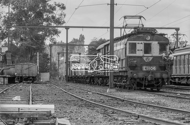Photograph, George Coop, E1106, an E-class electric locomotive at Eltham Railway Station, c.1981, 1981
