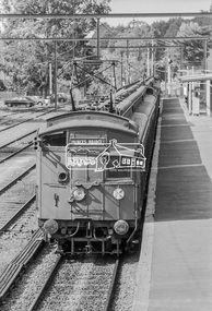 Photograph, George Coop, A Tait (Red Rattler) train at Eltham Railway Station, 7-8 February 1981, 1981