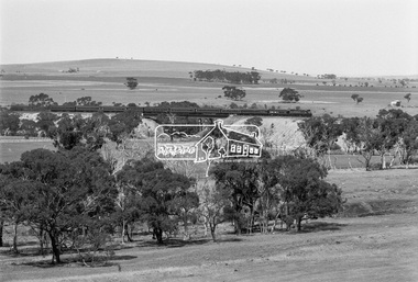 Photograph, George Coop, The Train of Knowledge, hauled by an X-class diesel locomotive, X48, near Ballan, c.October 1982, 1982