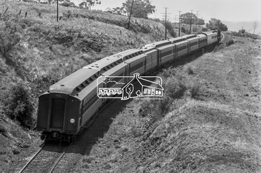 Photograph, George Coop, The Train of Knowledge, hauled by an X-class diesel locomotive, X48, near Ballan, c.October 1982, 1982