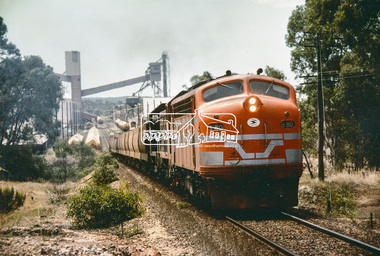 Photograph, Wheat train derailment near the yards of Dunolly Railway Station, Dunolly, Victoria, c.1983, 1983