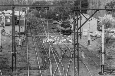 Photograph, George Coop, A Tait Single Motor Carriage Parcels Van at Heidelberg Railway Station, 31 August 1983, 1983