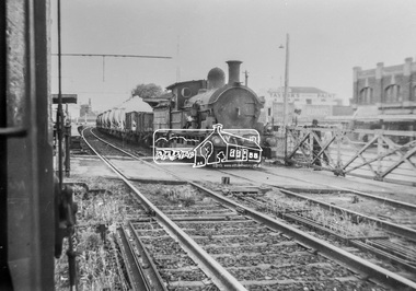 Photograph, George Coop, Copy of a photo of Steam locomotive Y-103 at Newport Railway Station, c.1951, 1962