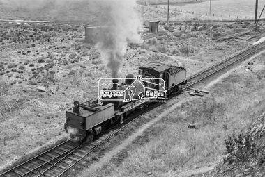 Photograph, George Coop, Garratt locomotive No. 2, Fyansford Cement Works Railway, c.Feb. 1964