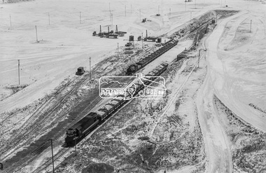 Photograph, D-class Diesel Locomotive D-1 and a Porter 0-4-0 Tank locomotive in the limestone quarry, Fyansford Cement Works Railway, c.Feb. 1964