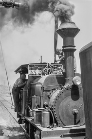 Photograph, George Coop, No. 6 locomotive, a Hudswell Clarke  0-4-2SToc locomotive,  Fyansford Cement Works Railway, c.Feb. 1964