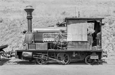 Photograph, George Coop, No. 6 locomotive, a Hudswell Clarke  0-4-2SToc locomotive,  Fyansford Cement Works Railway, c.Feb. 1964