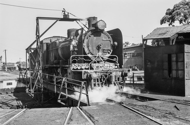 Photograph, N-class Steam Locomotive N470, Geelong Locomotive Depot Workshop, c.Feb. 1964