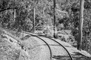 Photograph, George Coop, Heading towards Eltham, Hurstbridge Line, near Eltham North, 6 December 1980, 1980