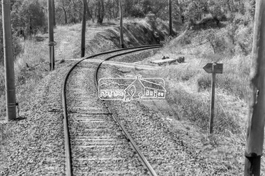 Photograph, George Coop, Approaching Hurstbridge Railway Station, Eltham - Hurstbridge, 6 December 1980, 1980