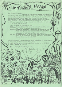 Document, Eltham Festival Parade update; 1987 Eltham Festival, 1987
