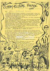 Document, Eltham Festival Parade update; 1987 Eltham Festival, 1987