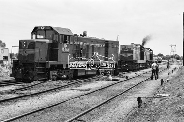 Photograph, Wheat train derailment near the yards of Dunolly Railway Station, Dunolly, Victoria, c.1983, 1983