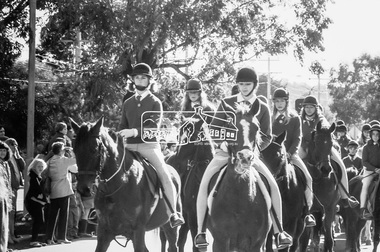 Photograph, Horse and Pony Club, Eltham Community Festival Grand Parade, Main Road near Arthur Street, Eltham, 6 August 1977, 1977
