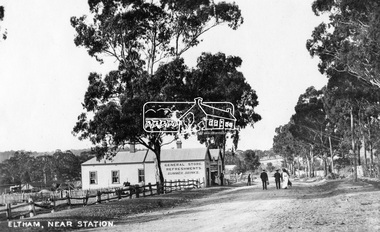 Photograph, Eltham, Main Road near station, c.1910