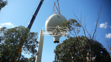 Photograph, Demolition of water tower at 51 Cassells Road, Research, 6 April 2017, 6/4/2017