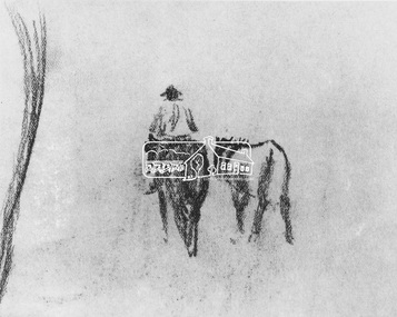 Photograph, Pencil drawing from a sketch book by Walter Withers, 1971