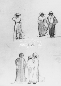 Photograph, Pencil drawing from a sketch book by Walter Withers, 1971