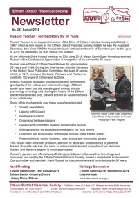 Newsletter, Newsletter, No. 247 August 2019