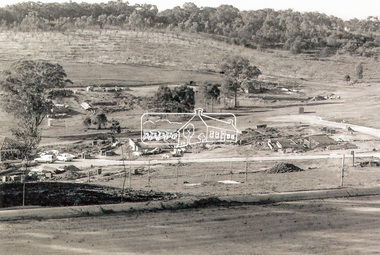 Photograph, The first houses in construction on the new Stokes Orchard Estate, July 1976, July 1976