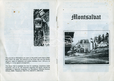 Booklet, Montsalvat, c.1980