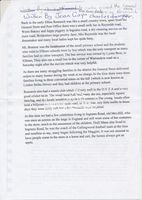 Document, Rodda recollections by Joan Gay