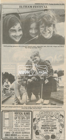 Newspaper clipping, Newsclipping - Eltham Festival, Diamond Valley News, 12 November 1991, Nov 1991