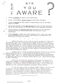 Folder, A.W.A.R.E. newsletters, 1981-1983