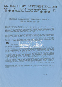 Document, Eltham Community Festival 1992 - Be a part of It, 1992
