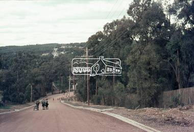 Photograph, Road works looking east, Diamond Street, Eltham, 4 August 1967, 1967