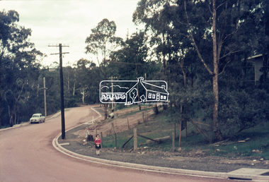 Photograph, Road works looking south, Diamond Street, Eltham, 4 August 1967, 1967