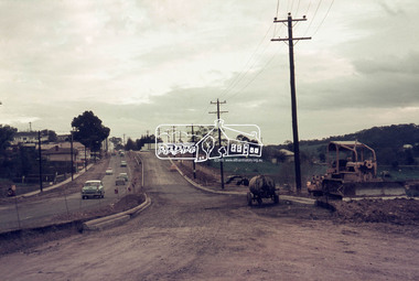 Photograph, Roadworks for Main Road widening, c.15 July 1968, 1968