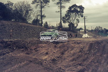 Photograph, Roadworks, Main Road widening, Eltham, 15 July 1968, 1968