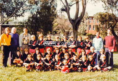 Photograph, Eltham Junior Reds Football Team, winners of the 1978 Grand Final against Templestowe,  outside Eltham Shire Offices, Central Park, August 1978