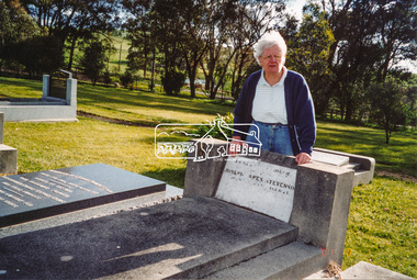 Photograph, Diana Bassett-Smith and Stevenson graves; A walk through the cemetery at Kangaroo Ground, Diana Bassett-Smith, 1 October 2001, 2001
