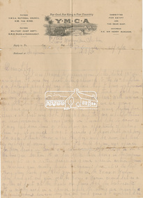 Letter, Letter to Lily Howard from Charlie Harris, No. 1723 Lewis Machine Gun Section, 14th Bat., 4th Brigrade, AIF, Scraprium, Egypt, 21 May 1916, 1916